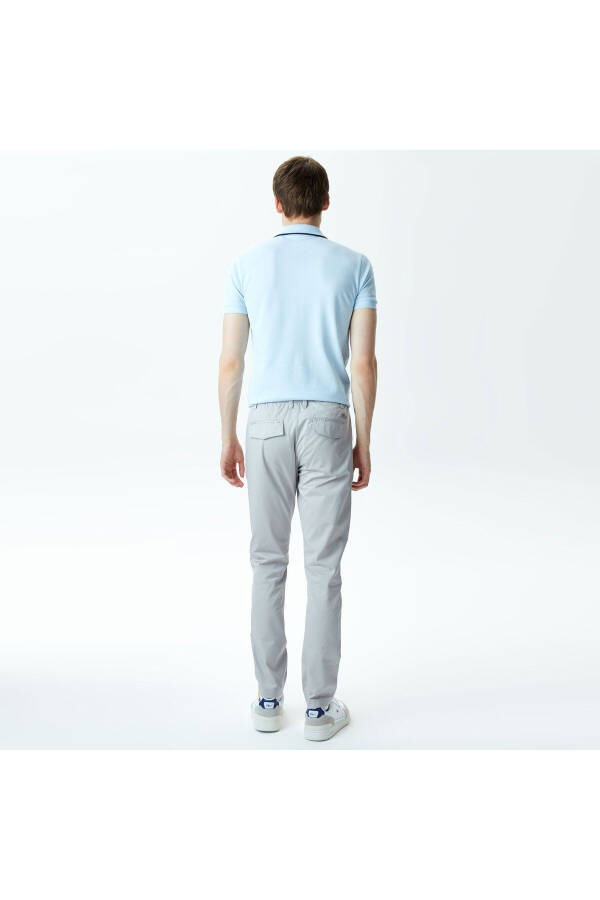 Erkek Tapered Fit Chino Gri Pantolon - 15