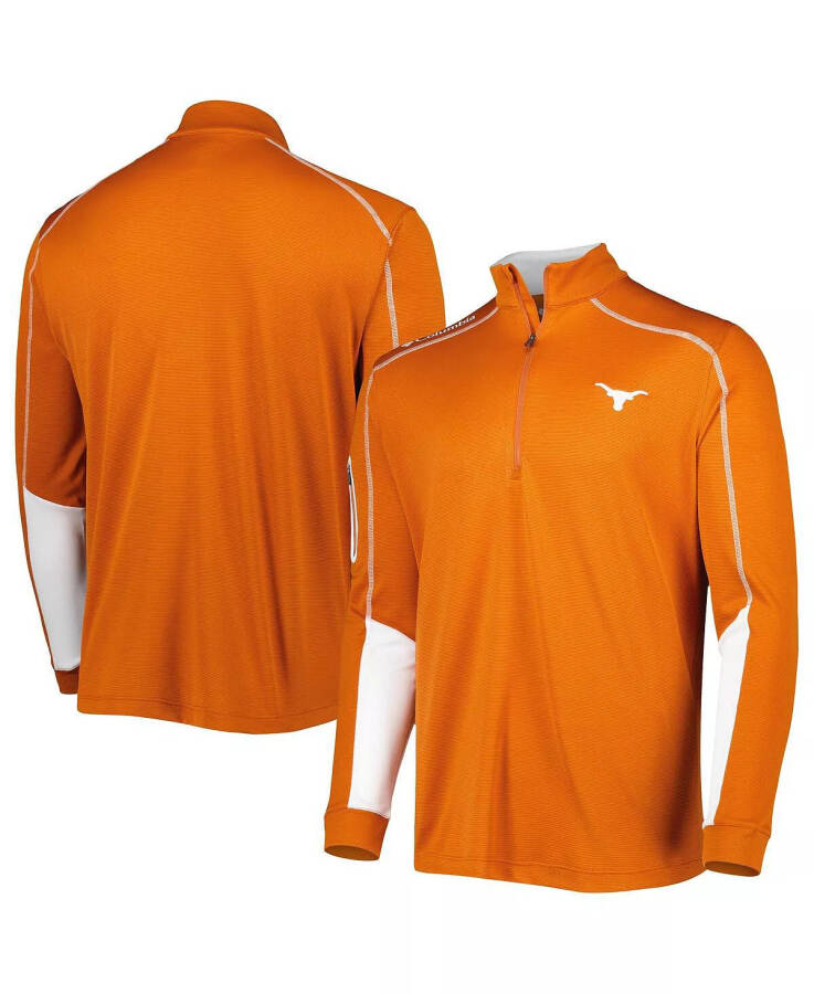 Erkek Texas Turuncu Texas Longhorns Shotgun 2.0 Omni-Wick Yarım Fermuarlı Ceket Texas Turuncu - 1