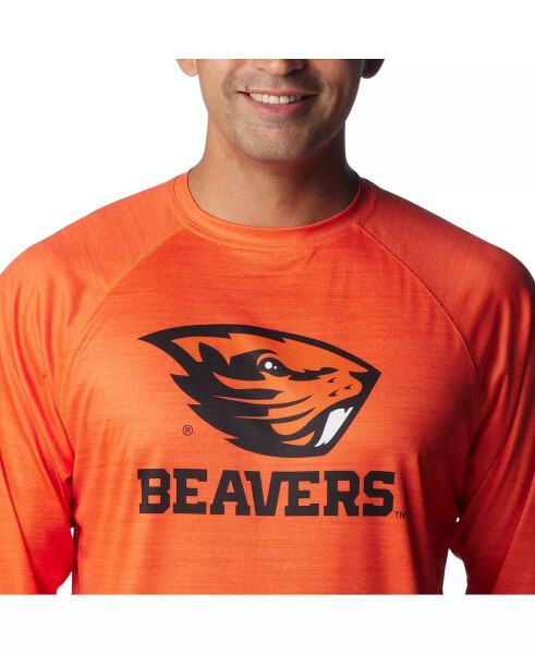 Erkek Turuncu Oregon Eyalet Üniversitesi Beavers PFG Terminal Tackle Omni-Shade Raglan Uzun Kollu Tişört Turuncu - 2