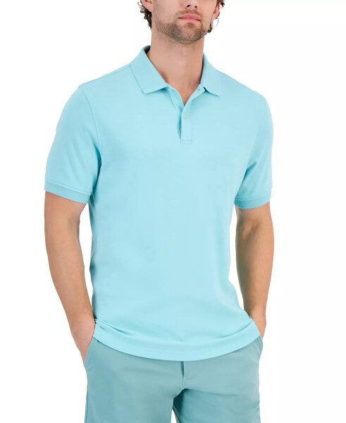 Erkek Yumuşak Dokunuşlu Interlock Polo, Macy's için Oluşturuldu Aqua Reef - 1