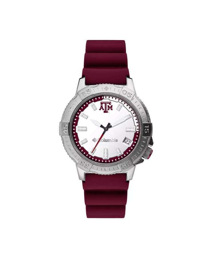 Erkek Zirve Devriye Teksas A&M Silikon Kayış Saat 45mm Bordo - 1