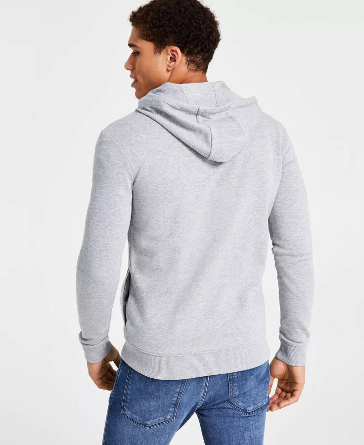 Erkekler İçin Düzenli Kalıp Tam Fermuarlı Kapüşonlu Sweatshirt, Modazone İçin Oluşturuldu - Koyu Gri - 2