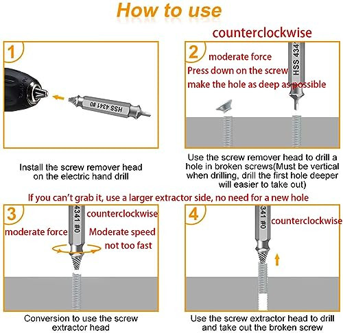 Erkekler İçin Hediyeler, Bozuk Vida Çıkarma Seti - Yetişkin Erkekler İçin Noel Çorabı Dolgusu, Erkek Hediyeleri, Koca, Çıkarılmış Vidalar Somunlar ve Cıvatalar Matkap Uçları Paslı Kırık Donanımın Kolayca Çıkarılması İçin Hediyeler - 2