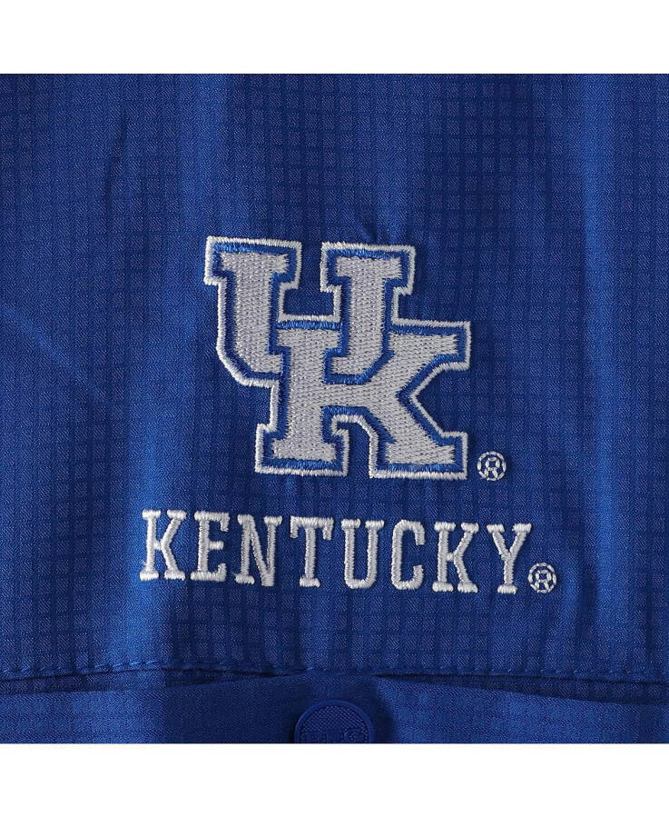 Erkekler Royal Kentucky Wildcats Büyük ve Uzun Kolej Tamiami Düğmeli Gömlek Royal - 4