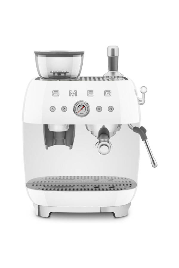 Espresso coffee machine with white grinder - 2