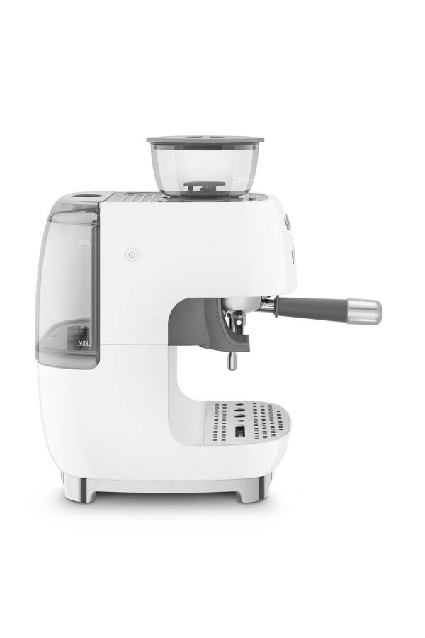 Espresso coffee machine with white grinder - 4