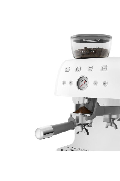 Espresso coffee machine with white grinder - 7