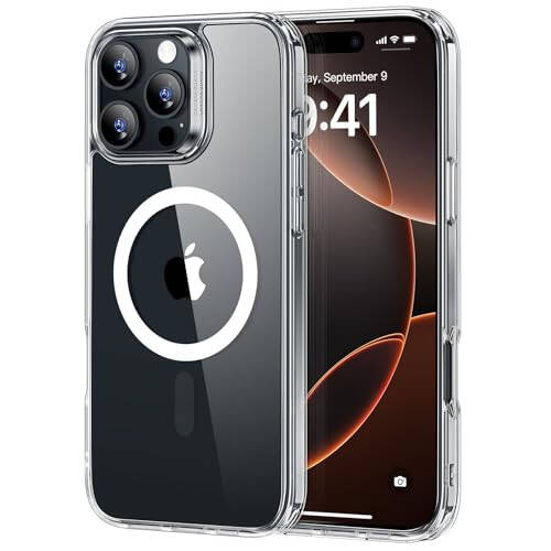 ESR Case for iPhone 16 Pro, Camera Control, MagSafe Compatible, Shockproof Military-Grade Protection, Magnetic Phone Case for iPhone 16 Pro, Classic Hybrid Case (HaloLock), Clear - 5