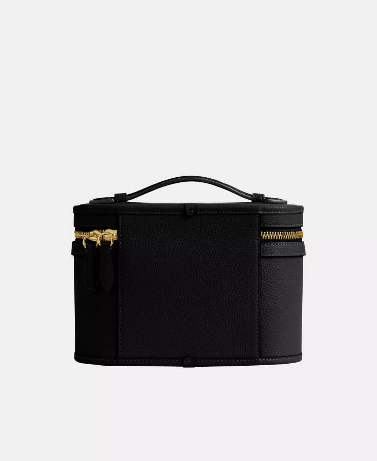 Essential Leather Vanity Case Bag Black - 2