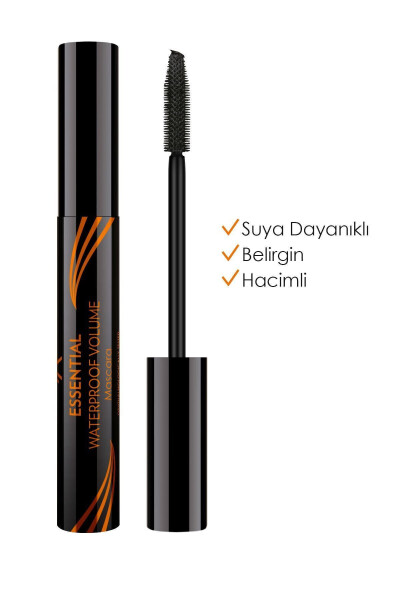 Essential Waterproof Volume Mascara Black - Waterproof Mascara - 8691190070687 - 3