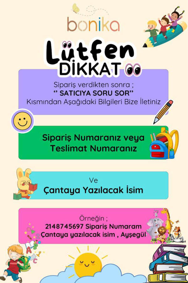 Etikete İsim Yazıyoruz - Kahverengi Teddy Kreş Ve Okul Öncesi Çocuk Sırt Çantası - 2