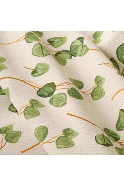 Eucalyptus Cotton Single Printed Duvet Cover Green (150x220 Cm) - 8