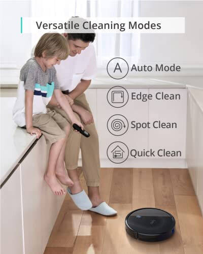 eufy Robot Vacuum 11S MAX, Super Thin, Powerful Suction, Quiet, Self-Charging Robotic Vacuum Cleaner, Cleans Hard Floors to Medium-Pile Carpets, Black - 5