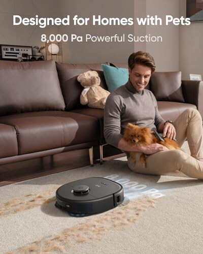 eufy X10 Pro Omni Robot Vacuum and Mop with 8,000 Pa Suction, Dual Mops with 12 mm Auto-Lift and Carpet Detection, AI Obstacle Avoidance, Auto Mop Washing, Auto Drying, Self-Emptying, Self-Refilling - 3