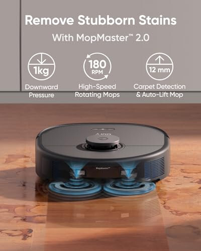 eufy X10 Pro Omni Robot Vacuum and Mop with 8,000 Pa Suction, Dual Mops with 12 mm Auto-Lift and Carpet Detection, AI Obstacle Avoidance, Auto Mop Washing, Auto Drying, Self-Emptying, Self-Refilling - 4