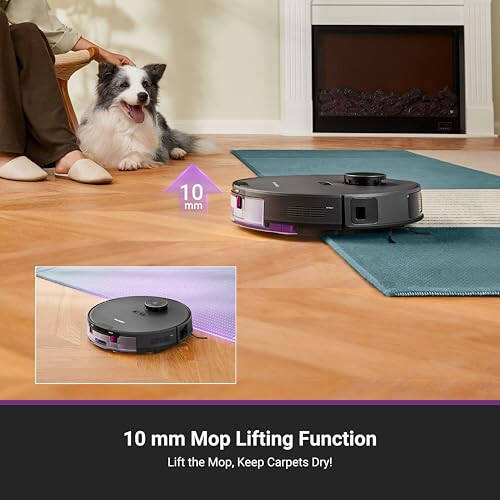 Eureka E20 Plus Robot Vacuum with Bagless Self Emptying Station, Robotic Vacuum and Mop Combo, 45-Day Capacity, Upgraded 8000Pa Suction and Anti Hair-Tangling Brush, LiDAR Navigation, App Control - 5