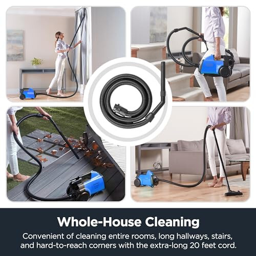 EUREKA Lightweight Vacuum Cleaner for Carpets and Hard Floors, 3670H with 2 bags, Blue - 4