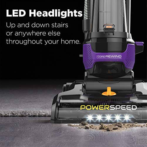 Eureka Pet Home, Bagless Cleaner Swivel Steering Powerful Lightweight Upright Vacuum Carpet and Floor, PowerSpeed NEU202 with Automatic Cord Rewind, Purple - 3