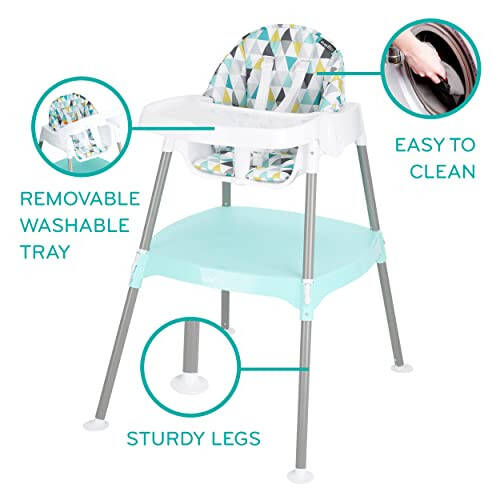 Evenflo 4-in-1 Eat & Grow Convertible High Chair, Polyester - 18