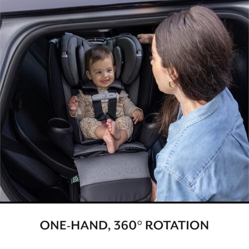 Evenflo Gold Revolve360 Extend All-in-One Rotational Car Seat with SensorSafe (Moonstone Gray) - 6