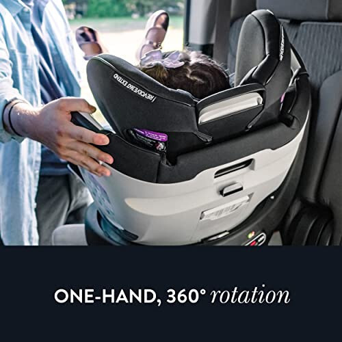 Evenflo Gold Revolve360 Extend All-in-One Rotational Car Seat with SensorSafe (Onyx Black) - 6