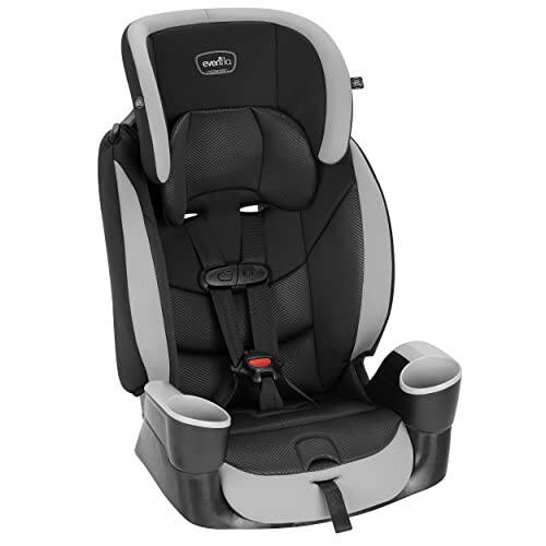 Evenflo Maestro Sport Harness Highback Booster Car Seat, 22 to 110 Lbs., Granite Gray, Polyester - 15