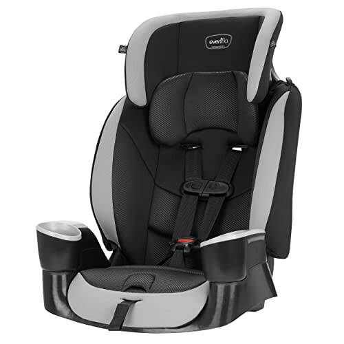 Evenflo Maestro Sport Harness Highback Booster Car Seat, 22 to 110 Lbs., Granite Gray, Polyester - 16