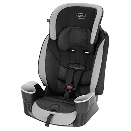 Evenflo Maestro Sport Harness Highback Booster Car Seat, 22 to 110 Lbs., Granite Gray, Polyester - 17