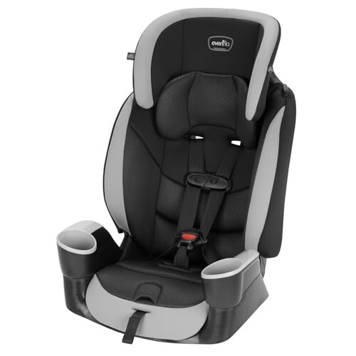 Evenflo Maestro Sport Harness Highback Booster Car Seat, 22 to 110 Lbs., Granite Gray, Polyester - 11