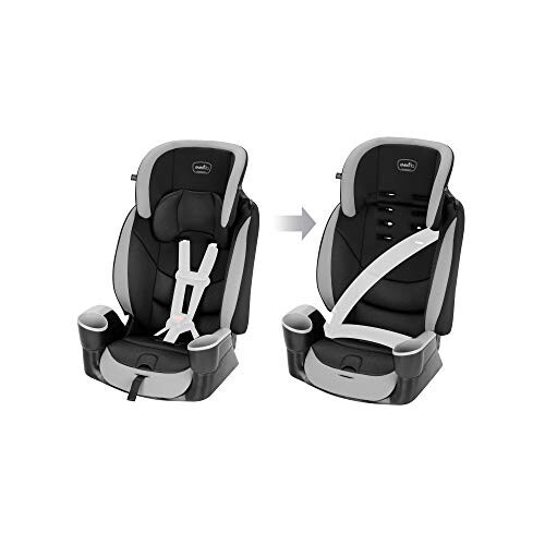 Evenflo Maestro Sport Harness Highback Booster Car Seat, 22 to 110 Lbs., Granite Gray, Polyester - 5