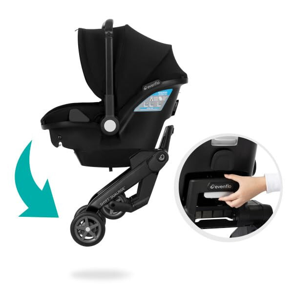 Evenflo Shyft DualRide Infant Car Seat and Stroller Combo (Bryson Blue) - 11