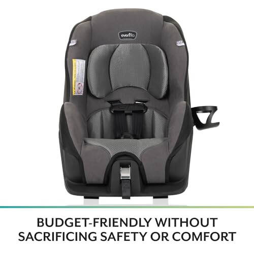 Evenflo Tribute LX 2-in-1 Lightweight Convertible Car Seat, Travel Friendly (Saturn Gray) - 4