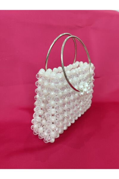 Evening, Bridal, Midnight Blackberry Transparent Bead Bag - 1