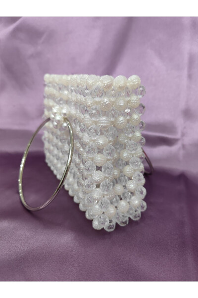 Evening, Bridal, Midnight Blackberry Transparent Bead Bag - 4