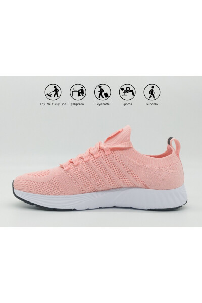 Ew0127h Women's Light Pink Non-Slip Orthopaedic Comfortable Lightweight Casual Running Fitness Sports Shoes - 10