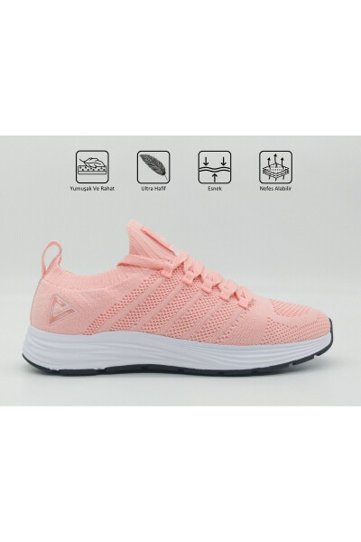 Ew0127h Women's Light Pink Non-Slip Orthopaedic Comfortable Lightweight Casual Running Fitness Sports Shoes - 1