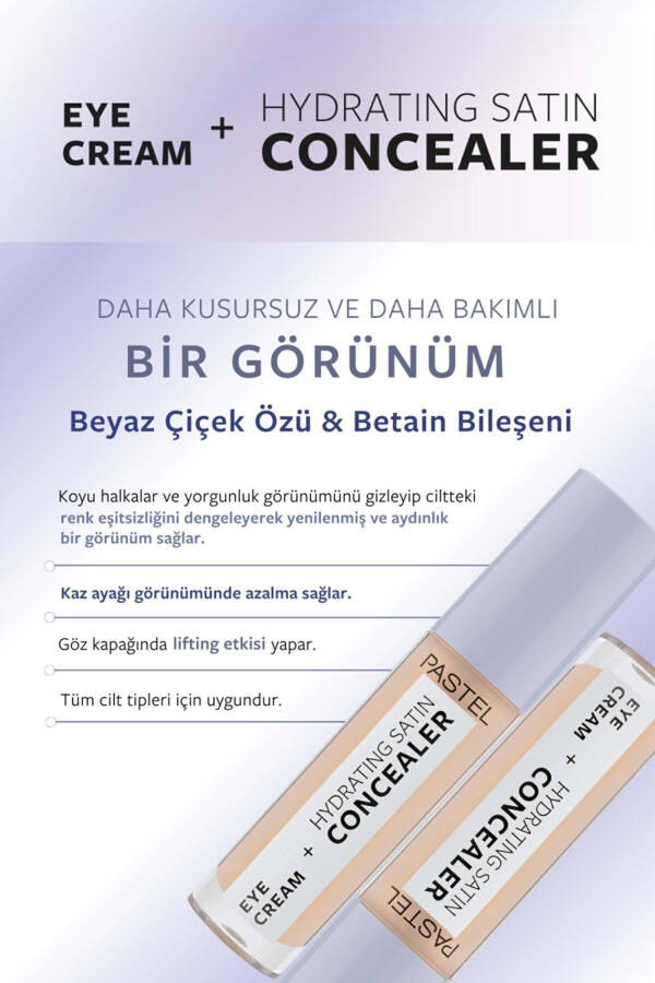 Eye Cream Hydrating Satin Concealer - Under Eye Concealer 63 Milkshake - 5