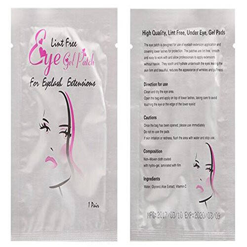 Eye Gel Patches, Under Eye Pads Lint Free Lash Extension Eye Gel Patches for Eyelash Extension (100) - 5