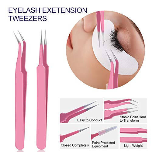 Eyelash Fan Dyer with 2 Pcs Lash Tweezers - 3