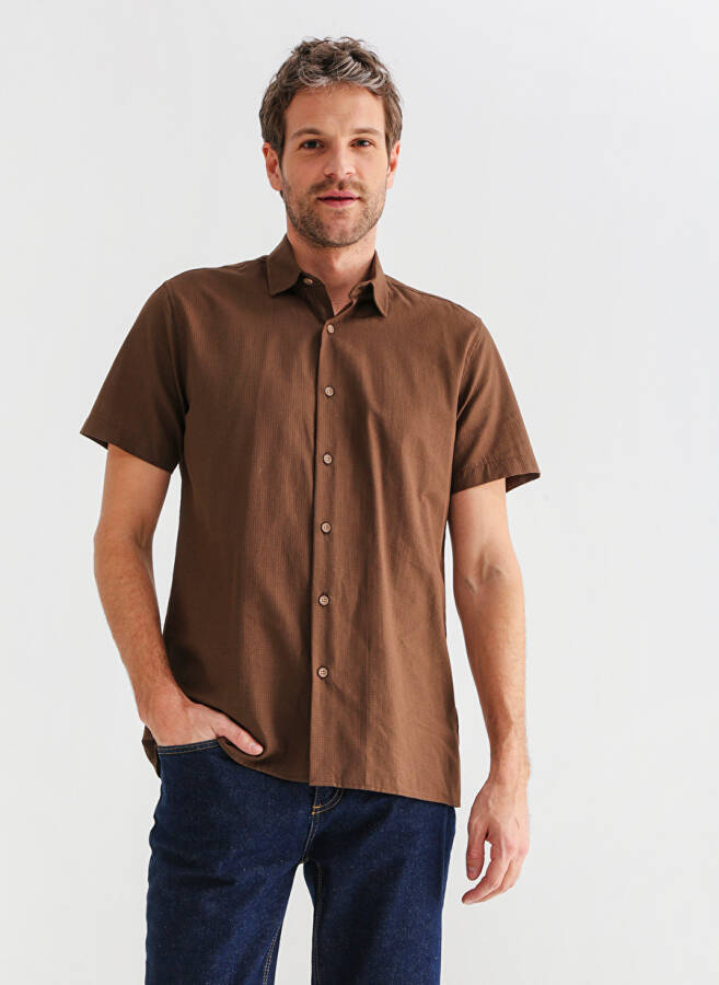 Fabrika Comfort Coffee Men's Short Sleeve Shirt - 2