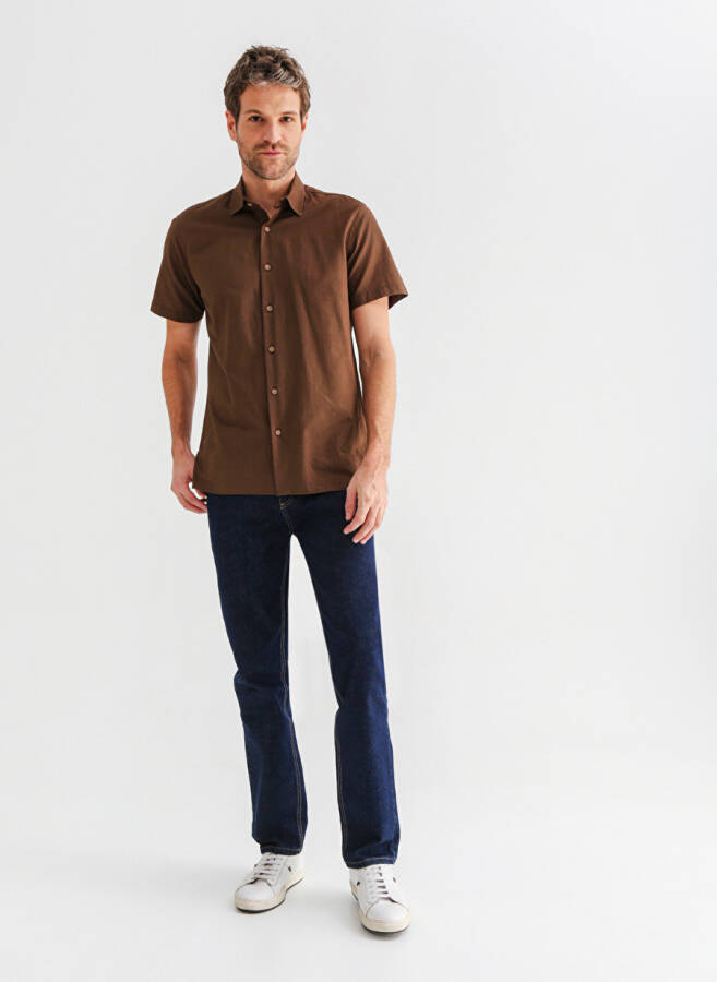 Fabrika Comfort Coffee Men's Short Sleeve Shirt - 3