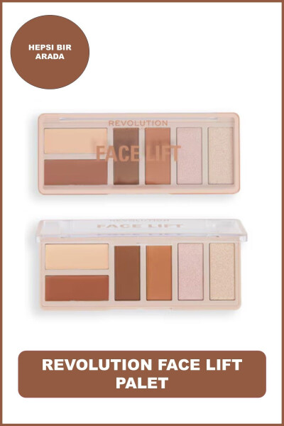 Face Lift Palette Light To Medium Blush, Contour and Bronzer Palette - 1