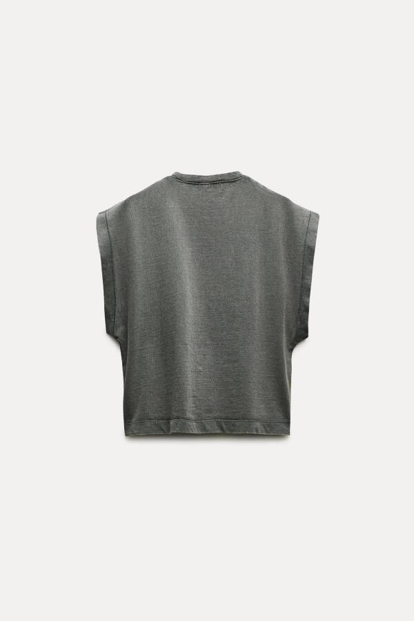 FADE EFFECT HEAVY COTTON T-SHIRT - Grey - 17