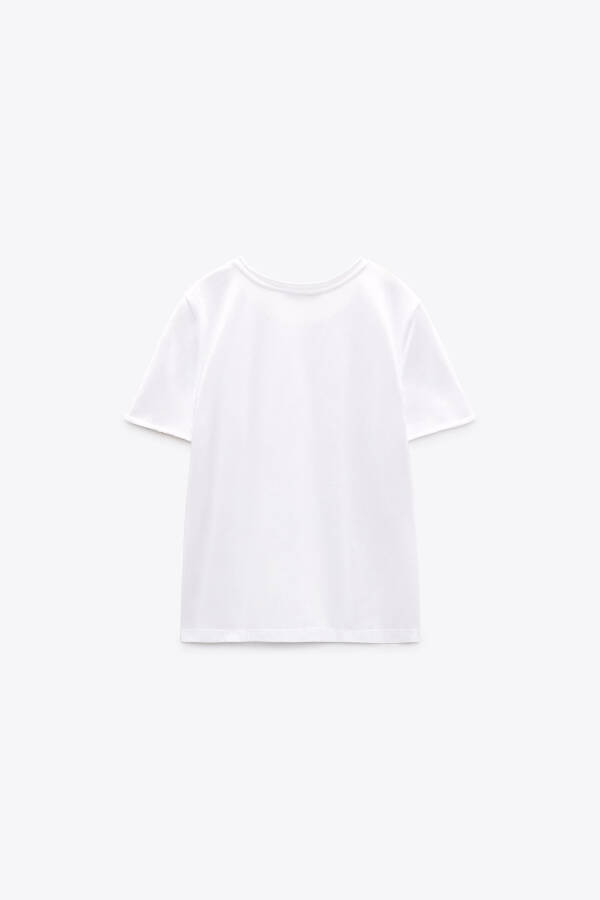 FADE EFFECT SHORT SLEEVE T-SHIRT - White - 14