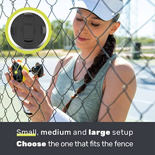 FAIDUE Tennis & Pickleball Fence Phone Mount - Gift Idea for Men and Women - Training Accessories for Boys and Girls - Record Stream and Relive Your Tennis Matches - 5