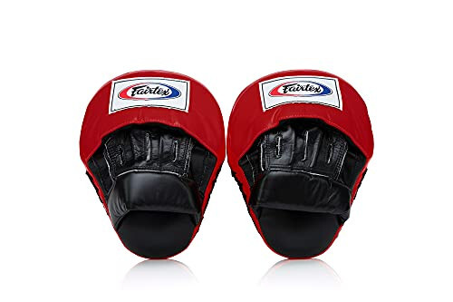 Fairtex FMV9 Contoured Focus Mitts |Striking Accuracy & Protection for Boxing, Muay Thai, Kickboxing |Ergonomic Design, Soft Padding, Secure Fit Leather - 4