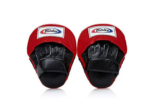 Fairtex FMV9 Contoured Focus Mitts |Striking Accuracy & Protection for Boxing, Muay Thai, Kickboxing |Ergonomic Design, Soft Padding, Secure Fit Leather - 4