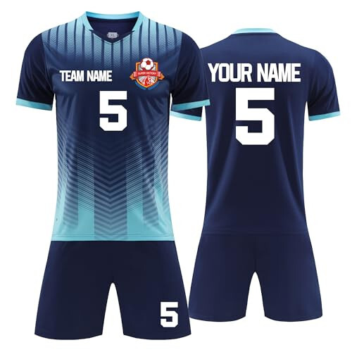 FALETO Custom Soccer Jersey for Men Women Boy Personalized Soccer Shirts Shorts Set Team Uniform with Name Number Logo - 1