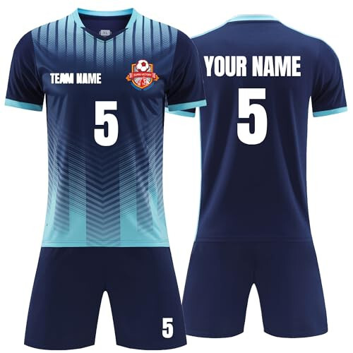 FALETO Custom Soccer Jersey for Men Women Boy Personalized Soccer Shirts Shorts Set Team Uniform with Name Number Logo - 6