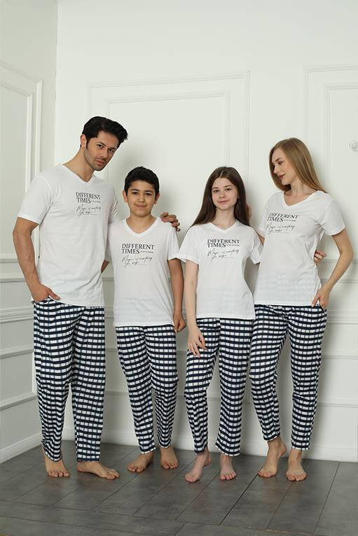 Family Combed Cotton Pajama Set (father - son) 50113 Sold Separately. Prices Are Different - 1